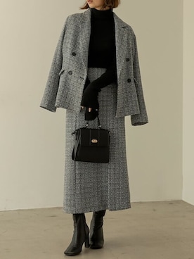 「ナロースカート」｜reedit_officialさん（レディース・162cm）の冬コーディネート