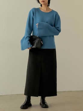 「ナロースカート」｜reedit_officialさん（レディース・162cm）の冬コーディネート