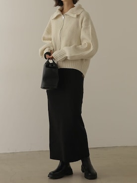 「ナロースカート」｜reedit_officialさん（レディース・162cm）の冬コーディネート