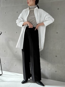 「MEISM（ミズム）の[販売枚数5万枚突破！]指穴リブニットタートルネックトップス（ニット/セーター）」を使った、reedit_officialさん（レディース・162cm）の冬コーディネート