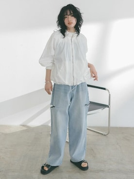 「リエディ」｜「アイテム（ブルゾン）」を使った、reedit_officialさん（レディース・167cm）の春コーディネート