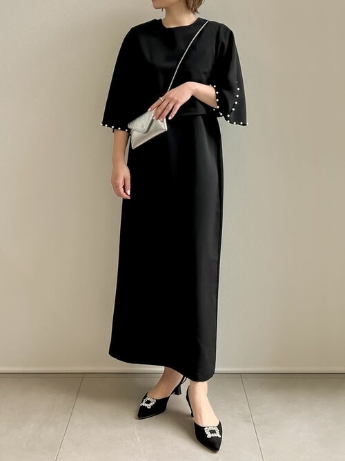 PREMIUM DRESS COLLECTION][2点セット][低身長/大きいサイズ有]パール