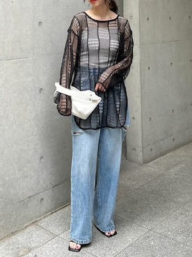 「Re:EDIT（リエディ）のアイテム（バッグ）」を使った、reedit_officialさん（レディース・158cm）の夏コーディネート