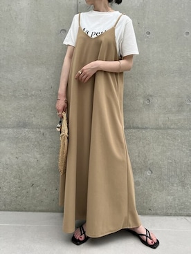 「リエディ」｜「アイテム（ジャンパースカート）」を使った、reedit_officialさん（レディース・158cm）の夏コーディネート