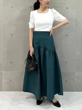 「Re:EDIT（リエディ）のアイテム（スカート）」を使った、reedit_officialさん（レディース・158cm）の夏コーディネート