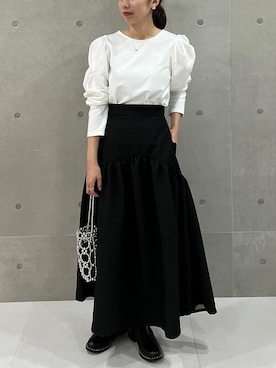 「Re:EDIT（リエディ）のアイテム（スカート）」を使った、reedit_officialさん（レディース・158cm）の夏コーディネート