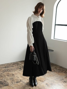 「アイテム（ワンピース/ドレス）」を使った、reedit_officialさん（レディース・175cm）の秋コーディネート