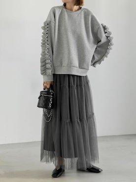 「リエディ」｜「アイテム（スウェット）」を使った、reedit_officialさん（レディース・163cm）の秋コーディネート