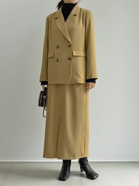 「アイテム（テーラードジャケット）」を使った、reedit_officialさん（レディース・158cm）の秋コーディネート