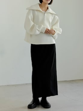「リエディ」｜「アイテム（スウェット）」を使った、reedit_officialさん（レディース・162cm）の秋コーディネート