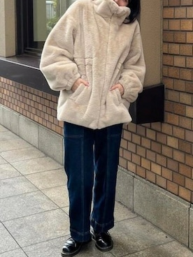 「リエディ」｜「アイテム（ブルゾン）」を使った、reedit_officialさん（レディース・158cm）の秋コーディネート