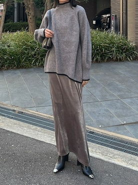 「リエディ」｜「アイテム（ブーツ）」を使った、reedit_officialさん（レディース・163cm）の冬コーディネート