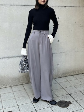 「Re:EDIT（リエディ）のアイテム（その他パンツ）」を使った、reedit_officialさん（レディース・163cm）の冬コーディネート