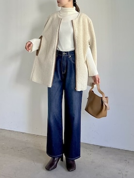 「リエディ」｜「アイテム（ブーツ）」を使った、reedit_officialさん（レディース・163cm）の冬コーディネート
