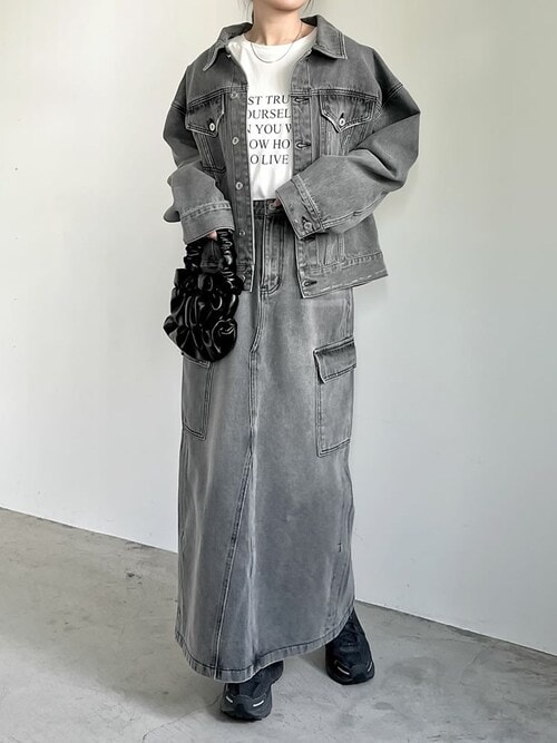 【未使用】プリスティン　リコットンデニムジャケット 神山まりあさん着用][2024SS COLLECTION]コットンデニムジャケット