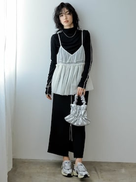 「リエディ」｜「アイテム（キャミソール）」を使った、reedit_officialさん（レディース・167cm）の春コーディネート