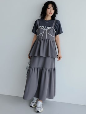 「リエディ」｜「アイテム（ワンピース/ドレス）」を使った、reedit_officialさん（レディース・167cm）の春コーディネート