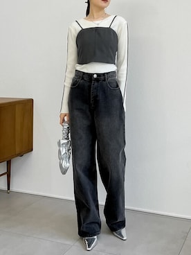 「リエディ」｜「アイテム（キャミソール）」を使った、reedit_officialさん（レディース・163cm）の春コーディネート