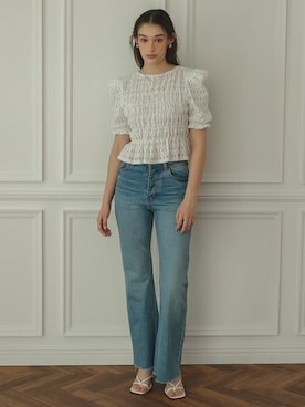 「リエディ」｜「アイテム（サンダル）」を使った、reedit_officialさん（レディース・170cm）の夏コーディネート