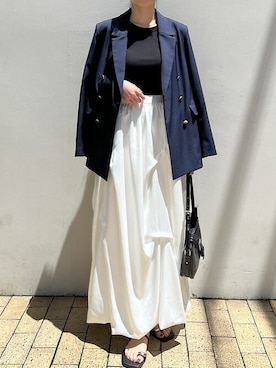 「リエディ」｜「アイテム（ジャケット/アウター）」を使った、reedit_officialさん（レディース・157cm）の夏コーディネート