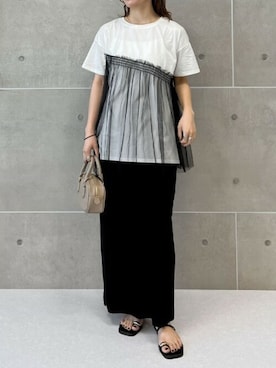 「リエディ」｜「アイテム（バッグ）」を使った、reedit_officialさん（レディース・157cm）の夏コーディネート
