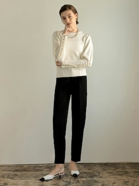 「フリルトップス」｜reedit_officialさん（レディース・175cm）の秋コーディネート