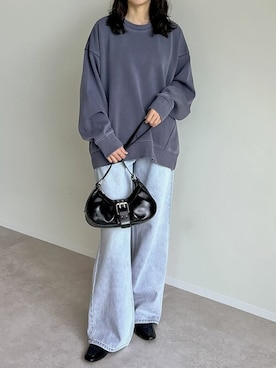 「リエディ」｜「アイテム（スウェット）」を使った、reedit_officialさん（レディース・158cm）の秋コーディネート