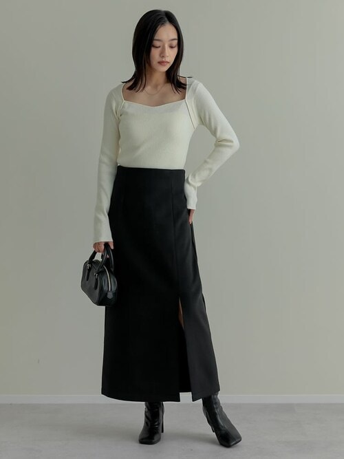 theory 人気完売品！ニットトップス 昨年物！ 定価28,600円 セール】ハートネックニットトップス（ニット/セーター）｜Re