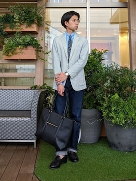 「Perfect Suit FActory（パーフェクトスーツファクトリー）のアイテム」を使った、0493psfaさん（メンズ・176cm）の夏コーディネート