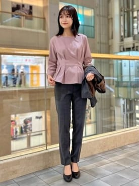 「ブラウスコーデ」｜0493psfaさん（レディース・160cm）の秋コーディネート