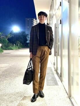「Perfect Suit FActory（パーフェクトスーツファクトリー）のアイテム」を使った、0493psfaさん（メンズ・181cm）の秋コーディネート