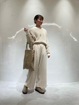 「ONIGIRI（オニギリ）のアイテム」を使った、COMME CA ISM STAFFさん（レディース・160cm）の冬コーディネート