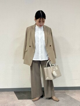 「ONIGIRI（オニギリ）のアイテム」を使った、COMME CA ISM STAFFさん（レディース・156cm）の冬コーディネート