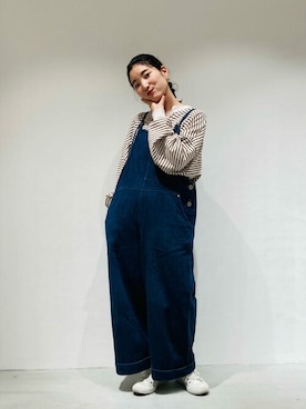 「ONIGIRI（オニギリ）のアイテム」を使った、COMME CA ISM STAFFさん（レディース・151cm）の冬コーディネート