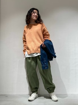 「ONIGIRI（オニギリ）のアイテム」を使った、COMME CA ISM STAFFさん（レディース・151cm）の冬コーディネート