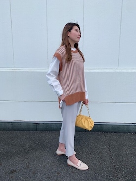 「ONIGIRI（オニギリ）のアイテム」を使った、COMME CA ISM STAFFさん（レディース・165cm）の冬コーディネート