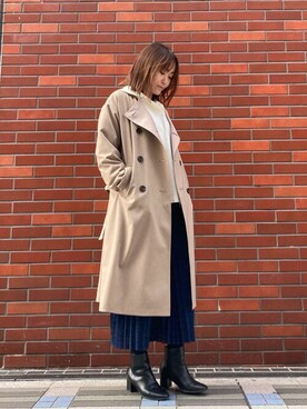 「アイテム（その他アウター、ブラウン系）」を使った、COMME CA ISM STAFFさん（レディース・165cm）の冬コーディネート