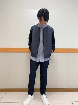 「COMME CA ISM（コムサイズム）のアイテム（ジャケット/アウター）」を使った、COMME CA ISM STAFFさん（メンズ・178cm）の春コーディネート
