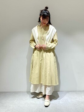 「COMME CA ISM（コムサイズム）のアイテム（ワンピース/ドレス）」を使った、COMME CA ISM STAFFさん（レディース・161cm）の春コーディネート