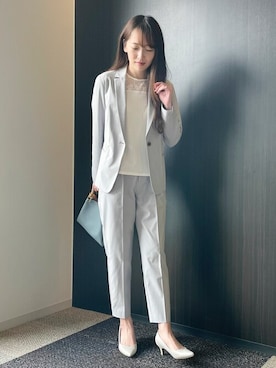 「COMME CA ISM（コムサイズム）のアイテム（セットアップ）」を使った、COMME CA ISM STAFFさん（レディース・164cm）の春コーディネート