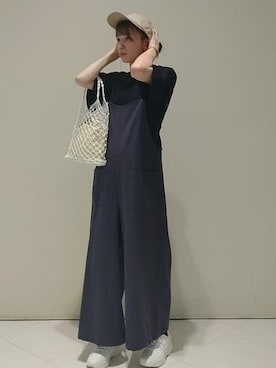 「COMME CA ISM（コムサイズム）のアイテム（帽子）」を使った、COMME CA ISM STAFFさん（レディース・168cm）の春コーディネート