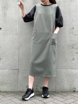 「COMME CA ISM（コムサイズム）のアイテム（ワンピース/ドレス）」を使った、COMME CA ISM STAFFさん（レディース・164cm）の春コーディネート
