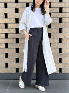「COMME CA ISM（コムサイズム）のアイテム（シャツワンピース）」を使った、COMME CA ISM STAFFさん（レディース・163cm）の春コーディネート