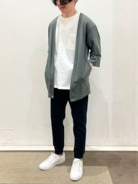 「COMME　CA COMMUNE（コムサコミューン）のアイテム（シューズ）」を使った、COMME CA ISM STAFFさん（メンズ・163cm）の夏コーディネート