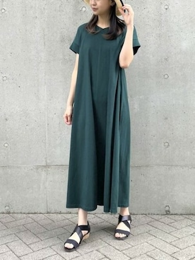 「COMME CA ISM（コムサイズム）のアイテム（ワンピース/ドレス）」を使った、COMME CA ISM STAFFさん（レディース・163cm）の夏コーディネート