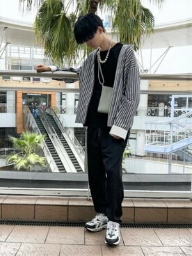 COMME CA ISM STAFFさん（メンズ・184cm）の夏コーディネート