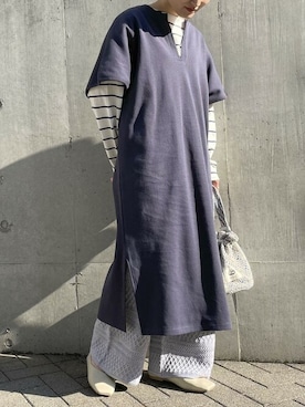 「COMME CA ISM（コムサイズム）のアイテム（バッグ）」を使った、COMME CA ISM STAFFさん（レディース・151cm）の夏コーディネート