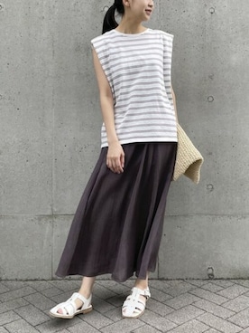 COMME CA ISM STAFFさん(レディース・163cm)の夏コーディネート