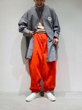 「ONIGIRI（オニギリ）のアイテム（スニーカー）」を使った、COMME CA ISM STAFFさん（レディース・151cm）の夏コーディネート