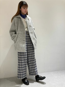 「COMME CA ISM（コムサイズム）のアイテム（その他アウター）」を使った、COMME CA ISM STAFFさん（レディース・160cm）の冬コーディネート